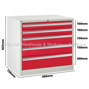 Euroslide Storage Cabinet 5 Drawer 825mm Type 2